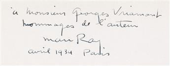 MAN RAY. Photographs 1920-1934 Paris.